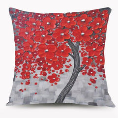 Tree of Life Oil Painting Cushion Throw Pillow Case