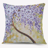 Tree of Life Oil Painting Cushion Throw Pillow Case