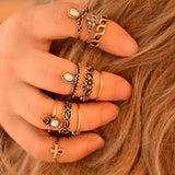 FREE 10pcs Vintage Tribal Ethnic Rings Set for Women